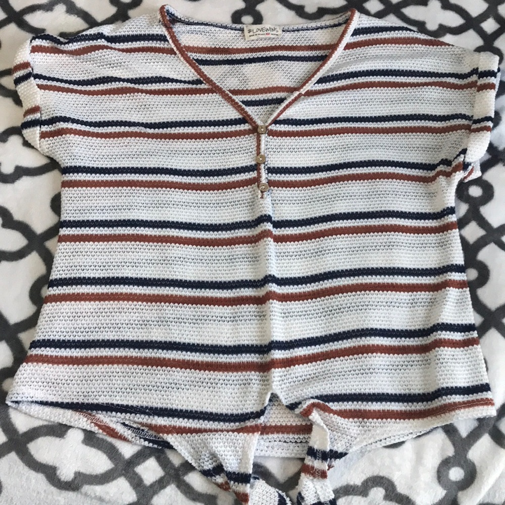 White V-Neck Top